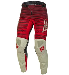 Fly Racing Kinetic Wave мотоштаны, серо-красный