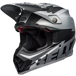 Bell Moto-9 Flex Breakaway Matte Silver/Black шлем кроссовый