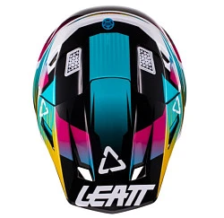 Leatt Kit Moto 8.5 V22 Aqua шлем кроссовый + Velocity 5.5 мотоочки