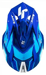 Just1 J18 Hexa White Blue шлем кроссовый