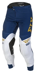 Fly Racing Evolution DST 2022 мотоштаны, сине-бело-золотой