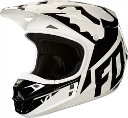 Fox Racing V1 Race 2018 шлем кроссовый, бело-черно-зеленый