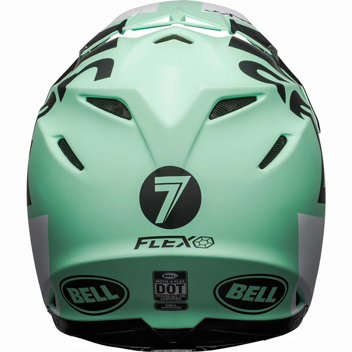 Bell Moto-9 Flex Seven Galaxy Matte Black/Mint/White шлем кроссовый