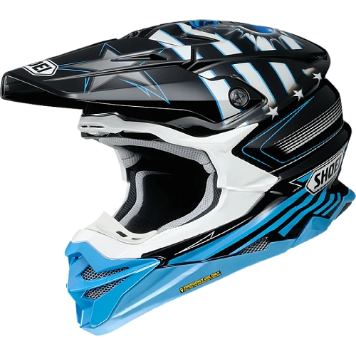 Shoei VFX-WR Grant 3 TC-2 шлем кроссовый, сине-бело-черный