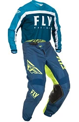 Fly Racing Kinetic Shield/F-16 2020 комплект, сине-желтый