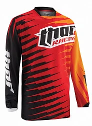 Thor Phase Vented джерси, черно-красный