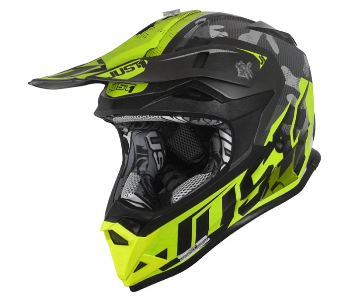 Just1 J32 Pro Swat Camo Yellow Fluo шлем детский, желто-черный