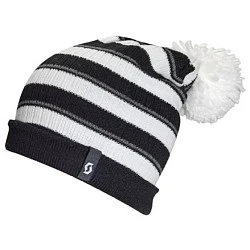 Scott Ringer шапка с помпоном, бело-черный