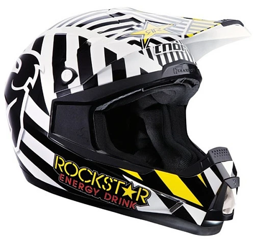 Thor Quadrant Rockstar шлем кроссовый, черно-бело-желтый