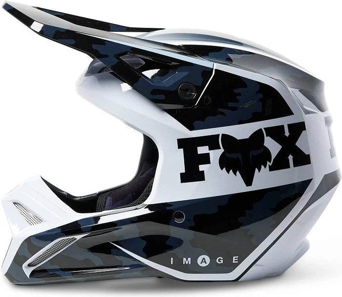 Fox Racing V1 Nuklr Black шлем кроссовый