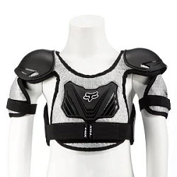 Fox PW1 Roost Deflector панцирь с плечами детский, черно-серебристый