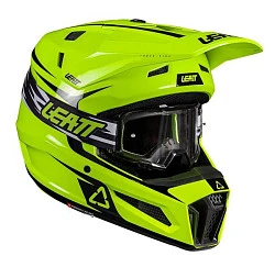 Leatt Kit Moto 3.5 Jr V26 Neon Yellow шлем подростковый + Vizion 2.5s мотоочки