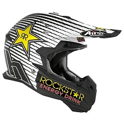 Airoh Terminator Open Vision Rockstar 2020 шлем внедорожный, бело-черно-желтый