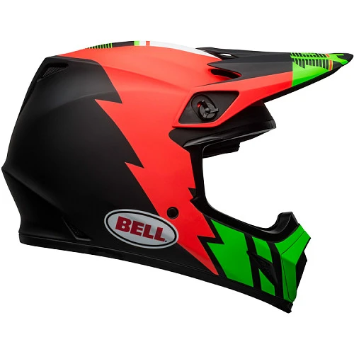 Bell MX-9 Mips Strike Matte Infrared/Green/Black шлем кроссовый