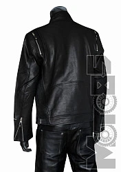 First M291 Куртка мужская кожаная удлиненная с большими карманами