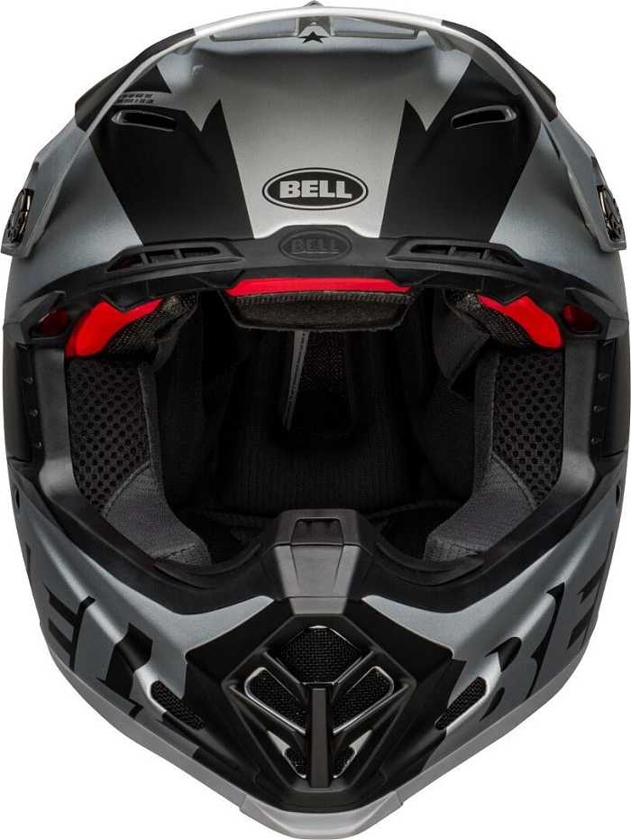 Bell Moto-9 Flex Breakaway Matte Silver/Black шлем кроссовый