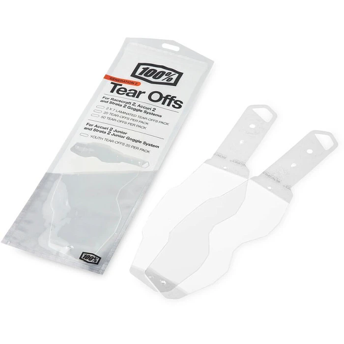100% AC2/ST2 Youth Standard Tear-Offs отрывные пленки НЕламинированные (20 шт.)