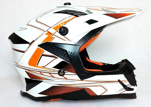 Ataki SC-16 Rift шлем кроссовый, бело-оранжевый