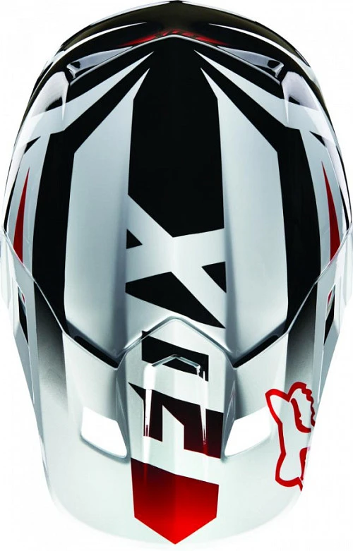 Fox V2 Helmet Race, козырек к шлему, бело-красно-черный