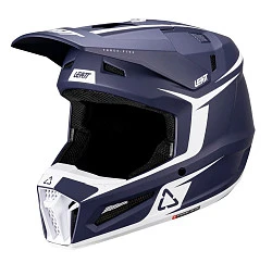 Leatt Kit Moto 3.5 Jr V26 Blue шлем подростковый + Vizion 2.5s мотоочки
