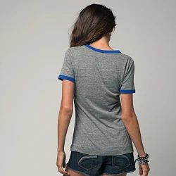 Fox Girls Winning Run Ringer Tee футболка женская, серый