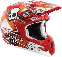 Шлем Answer Comet Skullcandy (красно-белый)