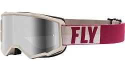 Fly Racing Zone 2020 мотоочки, серо-красный, серая зеркальная линза