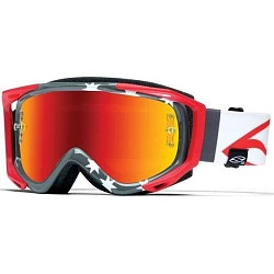 Smith Fuel V.2 Sweat X M Pastrana Charcoal, моточки серо-красный, красная зеркальная линза