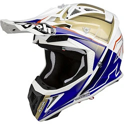Airoh Aviator 2.2 Check Sand шлем внедорожный, сине-бело-золотой