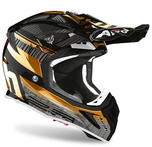 Airoh Aviator 2.3 Novak Chrome Gold шлем внедорожный, золотистый
