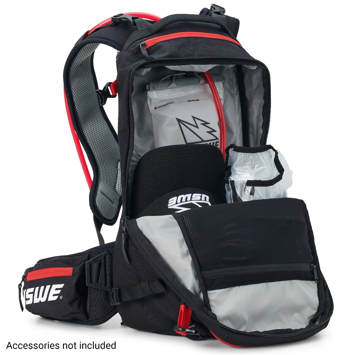 USWE Core 25L Off-Road Daypack, Black/Red рюкзак, черно-красный