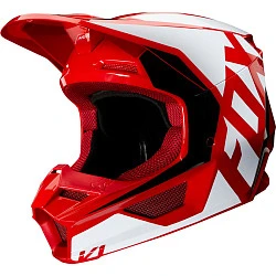 Fox Racing V1 Prix 2020 Flame Red шлем кроссовый