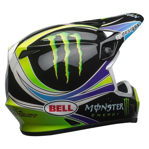 Bell MX-9 Mips PC Replica 18 шлем кроссовый, черно-зеленый