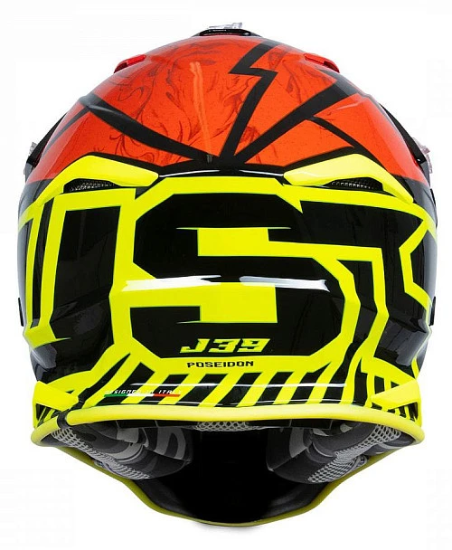 Just1 J39 Poseidon Fluo Yellow Red Black шлем кроссовый