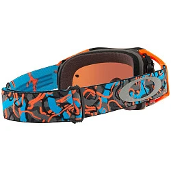 Oakley Airbrake MX Camo Vine Night мотоочки, оранжево-синий, синяя линза