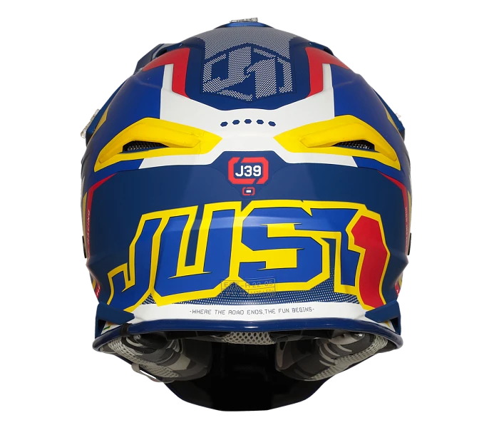 Just1 J39 Reactor Yellow-Blue шлем кроссовый