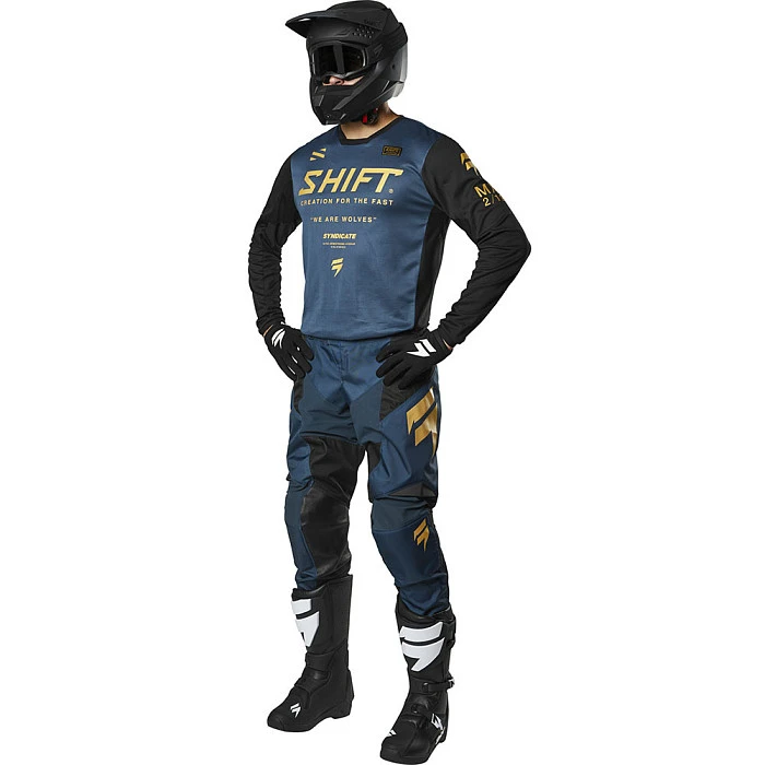 Shift White Muse Navy мотоштаны