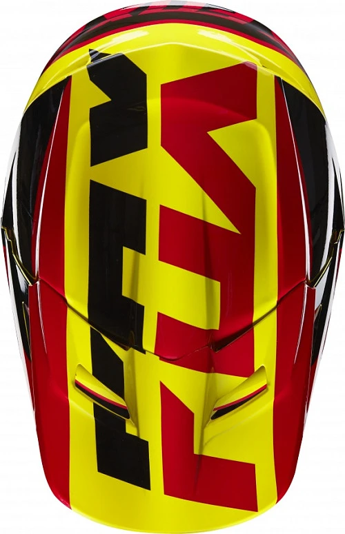 Fox Racing V1 Mako шлем кроссовый, желто-красный