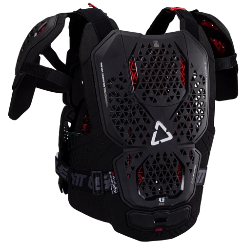 Leatt Chest Protector 4.5 Pro Evo Black панцирь с плечами, черный