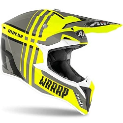 Airoh Wraap Broken шлем внедорожный, желто-серый