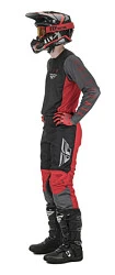 Fly Racing Kinetic K121 2021 комплект, красно-серо-черный