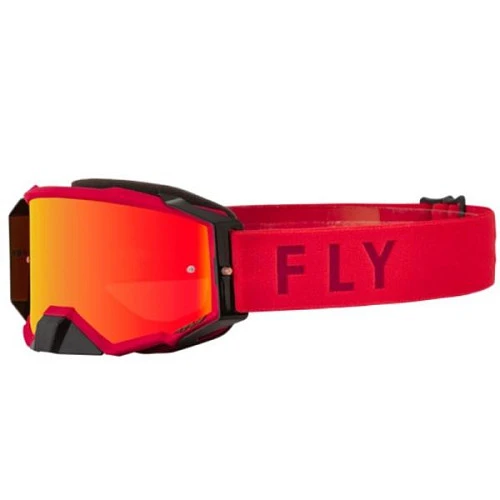 Fly Racing Zone Pro 2022 мотоочки, красный, красная зеркальная линза