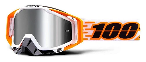 100% Racecraft Plus Illumina Injected Silver Flash Mirror Lens мотоочки