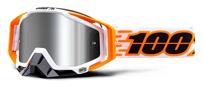 100% Racecraft Plus Illumina Injected Silver Flash Mirror Lens мотоочки