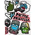 Набор наклеек А4 Metal Mulisha на светлом фоне