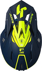 Just1 J18 Pulsar шлем кроссовый, желто-синий матовый