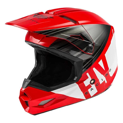 Fly Racing Kinetic K220 2020 шлем кроссовый, красно-черно-белый