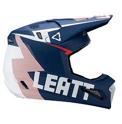 Leatt Kit Moto 3.5 Royal, шлем кроссовый + Velocity 4.5 мотоочки