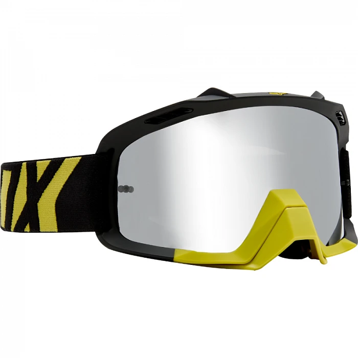 Fox Airspace Preme Dark Yellow мотоочки, зеркальная серебристая линза