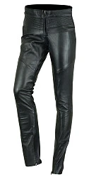 First L502 Кожаные брюки с резинкой, женские, черный